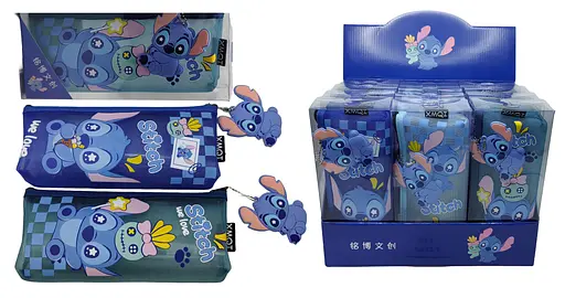 Пенал-косметичка с брелоком Стич, Н-433 (в ассортименте) - фото 2