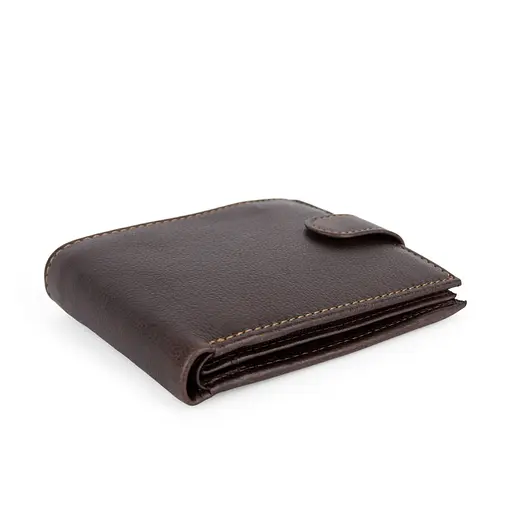 Портмоне чоловіче шкіряне Virginia Conti СВ 819 коричневе з кнопкою - фото 8