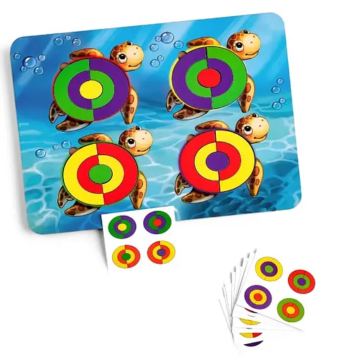 Сортер дерев'яний: Черепашки - кольори Ubee ПСД138