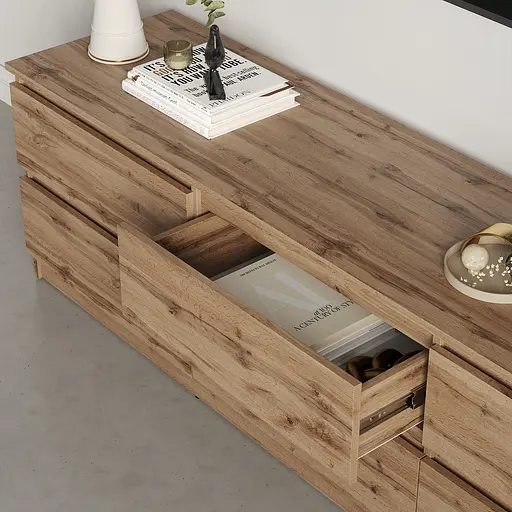 Тумба під телевізор MebelStar Нео 6Ш 180x43x53 см Дуб тахо (MBS-1297) - фото 3