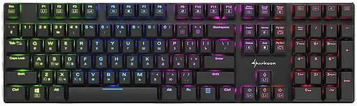 Клавиатура Sharkoon Purewriter Red Switch RGB Black (SPW-RS-B) - фото 1