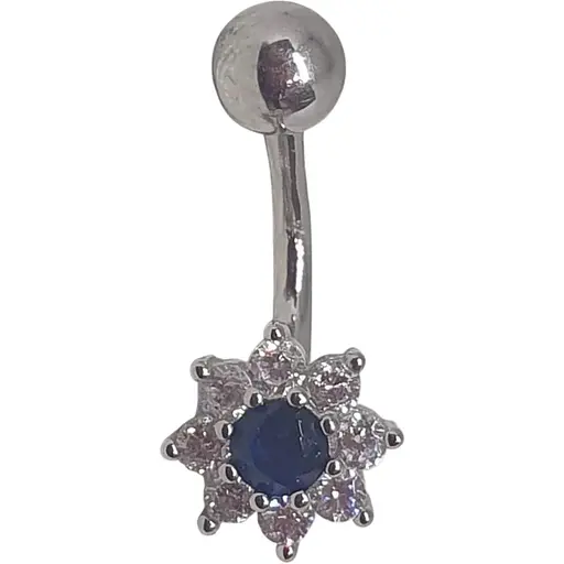 Срібна сережка для пірсингу пупка Silvex 925. Пр2ФС/013