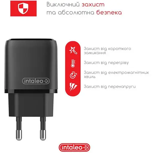 Мережевий зарядний пристрій Intaleo TCGQPD220 (2USBx3A) Black (1283126509995) - фото 3
