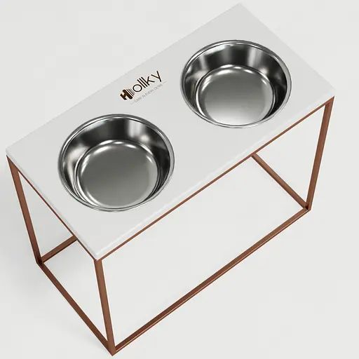 Hollky Base XL40 — миски на підставці для великих собак (2 × 1,8 л, висота 40 см) - фото 7