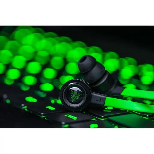 Дротові ігрові навушники Razer Hammerhead Pro V2 3.5 мм mini-Jack Зелені з чорним (59227) - фото 6