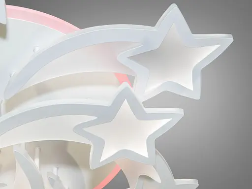 Эксклюзивная LED люстра с пультом для детской, 150W, белая - фото 4