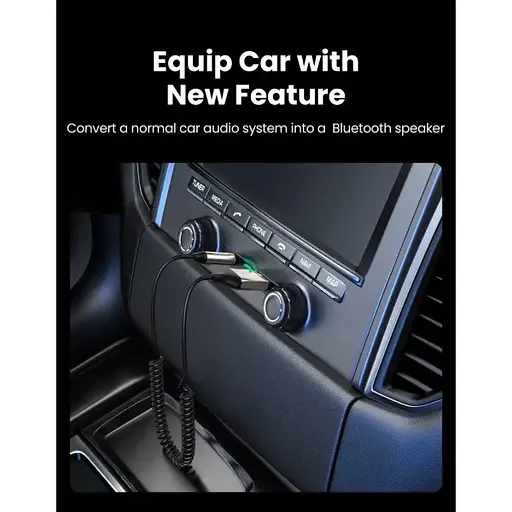 Bluetooth-ресивер UGREEN CM309 Bluetooth Car Receiver Aux with Mic (Space Gray)(UGR-70601) - фото 6