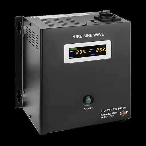 ДБЖ з правильною синусоїдою LogicPower 12V LPA-W-PSW-500VA 350 Вт 2A/5A/10A - фото 4