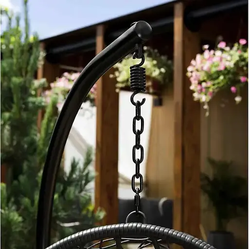 Подвесное кресло-кокон Di Volio Bacoli одноместное черный - фото 7