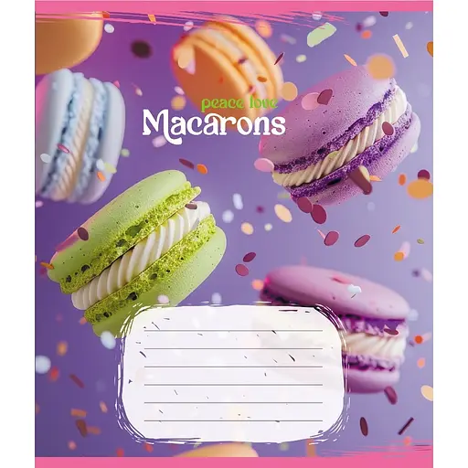 Зошит загальний "Макаруни" Leader 048-590197K-5 в клітинку, 48 аркушів - фото 1