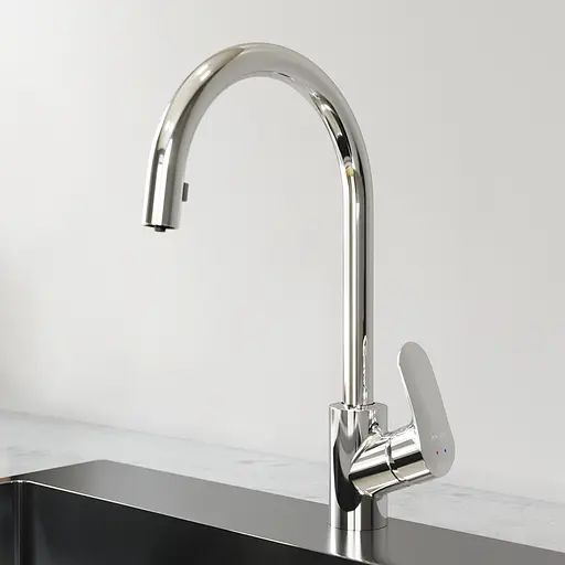 Змішувач для кухні AM.PM Like з витяжним виливом F8012000 - фото 2