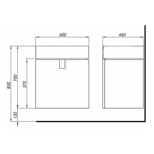 Тумба під умивальник Kolo Twins 60 см 89498000 Білий - фото 2