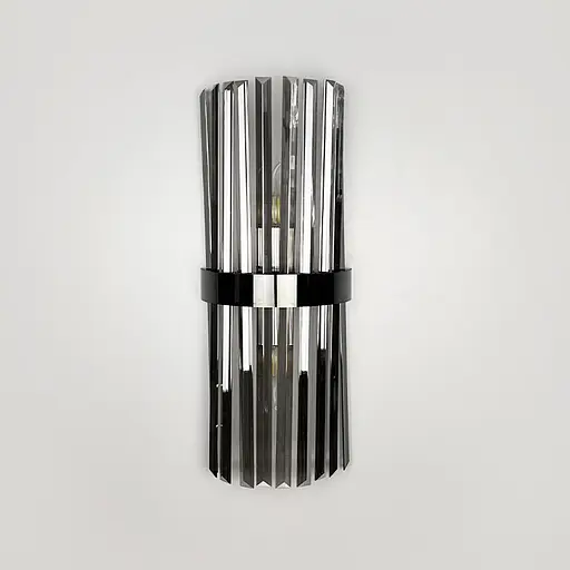 Изысканный настенный светильник с хрусталем 50х24х11 см Арт. WJ 160/2 BK+GR Line F - фото 5