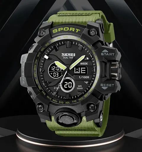 Годинник чоловічий наручний спортивний Skmei 2197 Зелений - фото 6