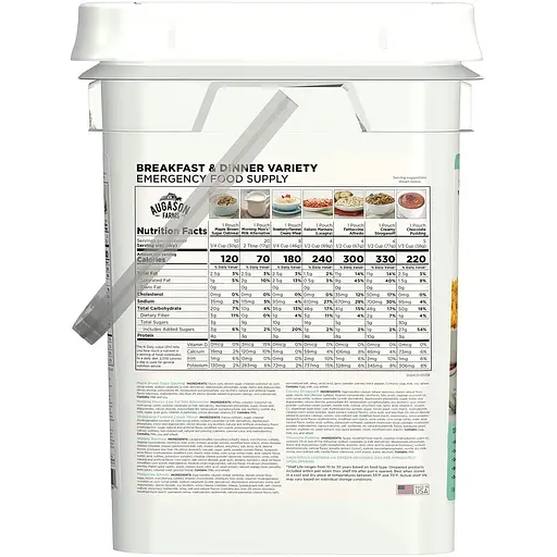 Сублимированные завтраки и ужины Augason Farms 106 порций с большим сроком годности 30 лет - фото 2