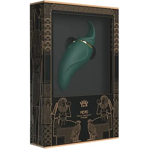Вібратор 2в1 з язичком Zalo - Hero Jewel Green, кристал Swarovski - фото 9