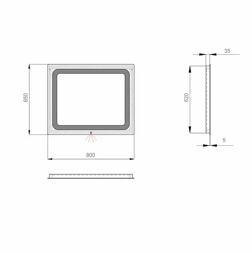 Дзеркало Sanwerk Лава "Хелла" 80x65 ZL0000155 - фото 5