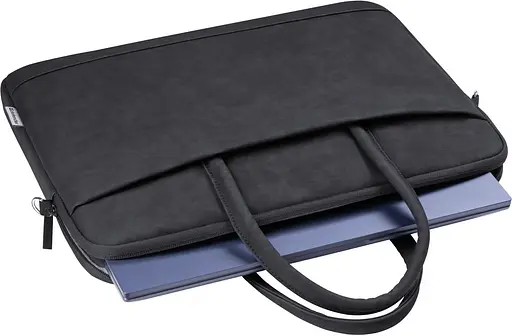 Сумка для ноутбука Defender 15.6" Trendy з кишенею, шкира, чорна (26130) - фото 3