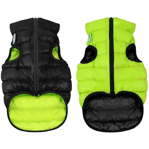 Курточка для собак AiryVest двостороння, розмір XS30, cалатово-чорна [CD]