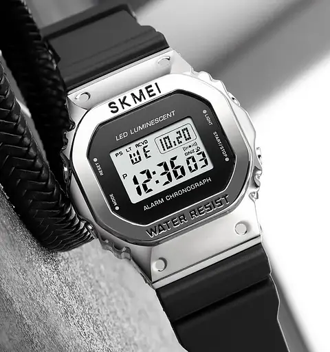 Мужские наручные спортивные часы Skmei 1851 Серебристый - фото 4