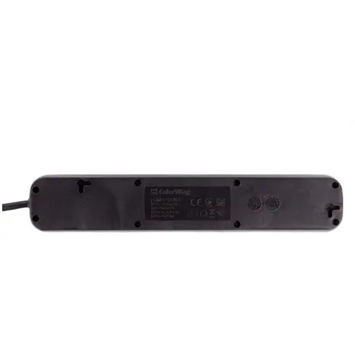 Мережевий фільтр-подовжувач СolorWay PSEA52-BK 5 розеток 2 м Black - фото 3