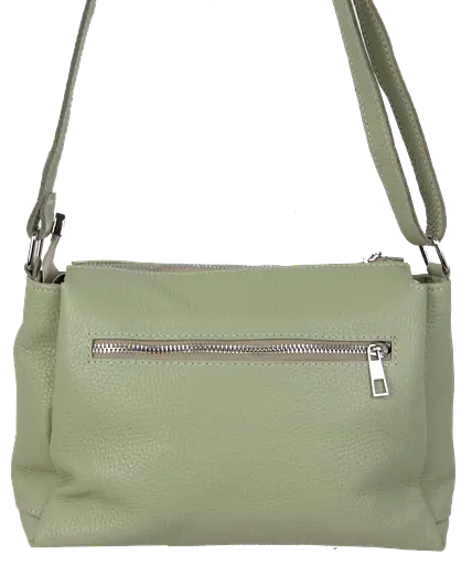 Женская кожаная сумка через плечо Borsacomoda салатовая sum0028727 - фото 6
