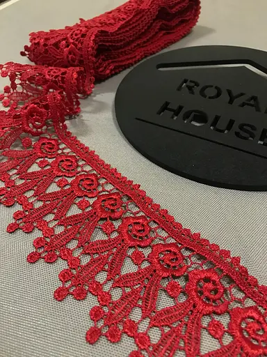 Мереживо Троянда червоне - фото 3