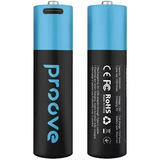 Аккумуляторные батареи Proove Compact Energy AA 2 шт. (черный) - фото 1