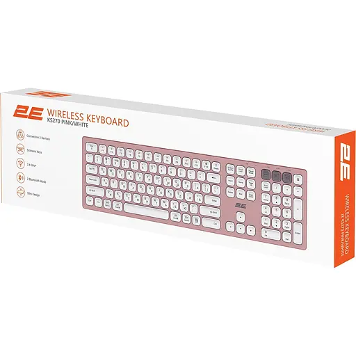Клавиатура 2E KS270 WL/BT UA Pink/White (2E-KS270WBPN_UA) [150967] - фото 9