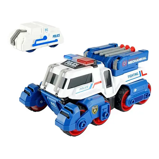 Игрушка Cars S Полицейская боевая машина 3 в 1 инерционна со светом и звуком 1:24 (CJ-4849897) - фото 1