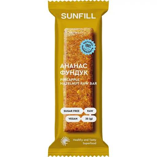 Батончик Sunfill Ананас-фундук 35 г - фото 1