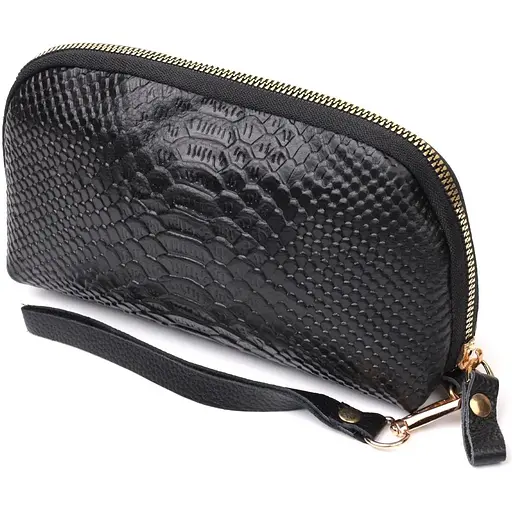 Фактурная женская барсетка Vintage из натуральной кожи с тиснением под змею 19.5х11х5 см sum0028986 - фото 1