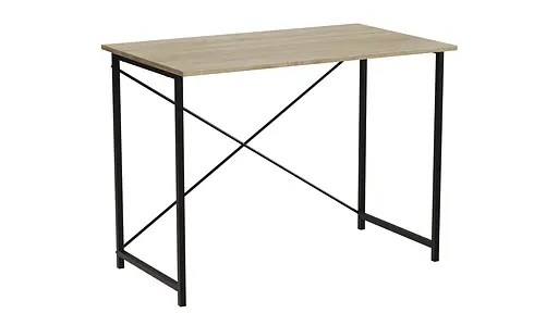 Стол письменный Line Лайт Ferrum-decor 750x1000x600 Черный металл ДСП Дуб Сонома 16 мм (FRD-104846) - фото 4