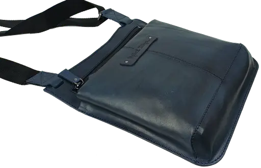 Мужская кожаная сумка на плечо , Украина синяя Mykhail Ikhtyar sum0028765 - фото 7