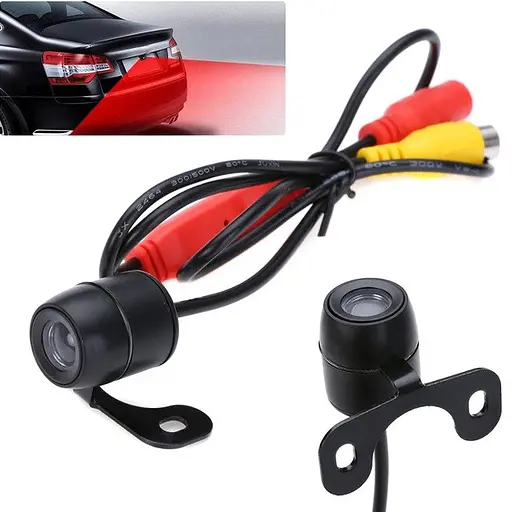 Автомобильная камера заднего вида с активной разметкой линиями крепления «бабочка» на автомобиль IP68 Черный - фото 3