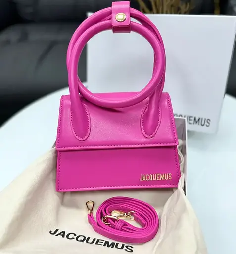 Сумка женская через плечо Jacquemus (Розовый) - фото 3