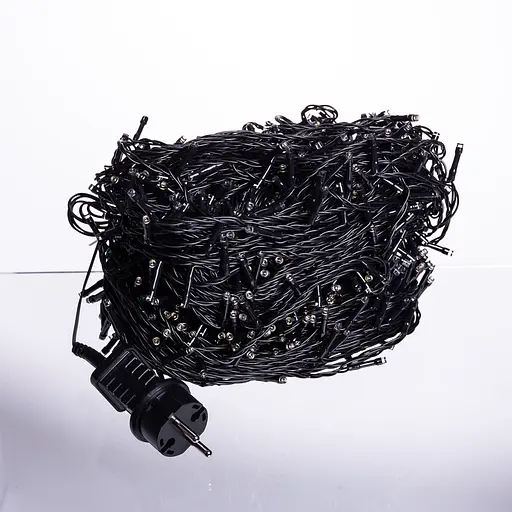 Новорічна гірлянда Різдвяна фея GarlandoPro 100 м 1000 LED чорний дріт Жовтий CF1000L100MBY - фото 5