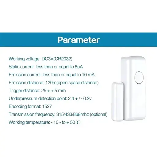 Датчик открывания дверей и окон Nectronix WDS-433 беспроводной на 433 мГц до 80 метров  - фото 7