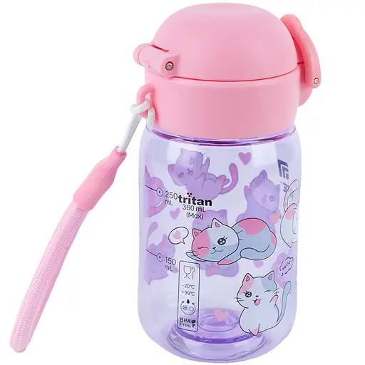 Пляшечка для води Kite Cats фіолетова 360 мл (K25-1235-1) - фото 4