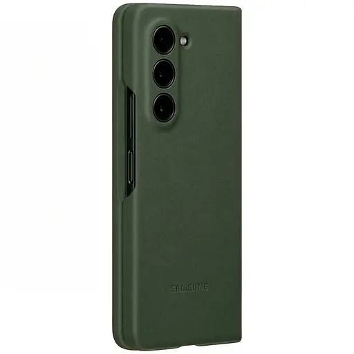Шкіряний чохол Leather Case (AAA) для Samsung Galaxy Z Fold5 Green - фото 2
