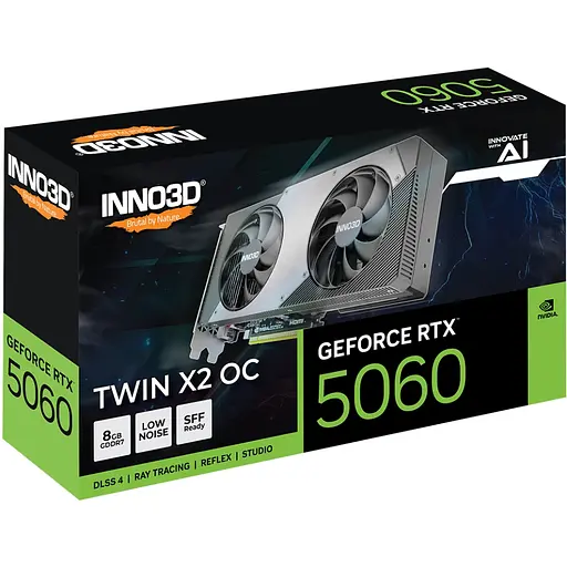 GeForce RTX5060 Inno3D TWIN X2 OC, 8GB GDDR7, 128bit, PCI Express 5.0 - фото 3