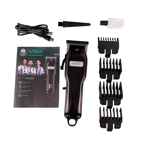 Машинка для стрижки (clipper) VGR V-251, 4 насадки, 2000 mAh, LED display, Черный - фото 2
