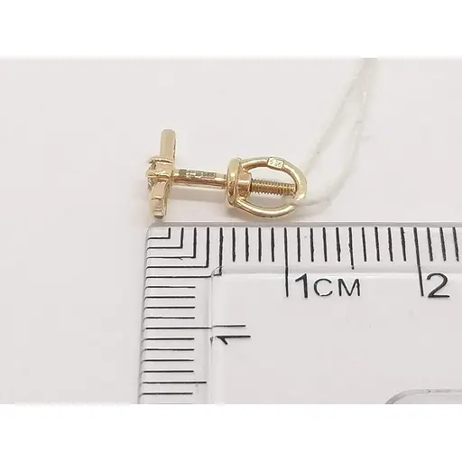 Золотые серьги-пуссеты Семейные драгоценности с фианитами. 131079 - фото 4