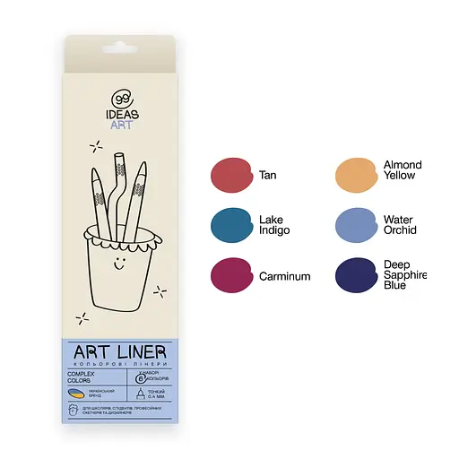 Набір кольорових лінерів, 6 кольорів, 6 set complex colors, IDEA10-AL6CMPLX, 99IDEAS