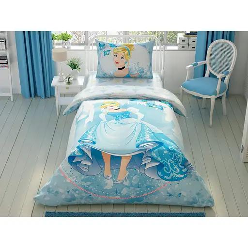 Комплект постільної білизни TAC Disney Cinderella Forever Напівторний Різнокольоровий 000229605