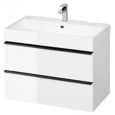 Тумба для ванної кімнати Cersanit Virgo 80 см Білий/Чорний S522-025 30412 - фото 1