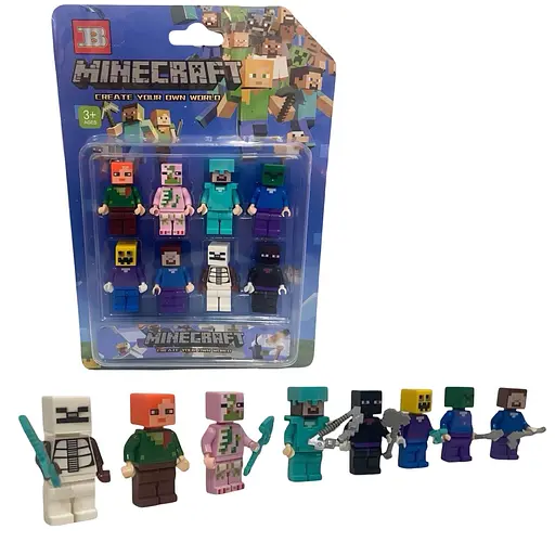 Коллекционный набор игровых фигурок "Minecraft" из 8 персонажей

