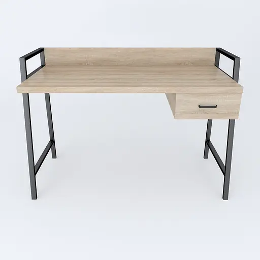 Письмовий стіл Ferrum-decor 750x1200x600 Чорний метал ДСП Дуб Сонома 32 мм (FRD-103446) - фото 2