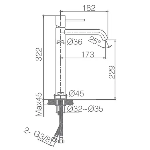 Смеситель для умывальника Imex Monza высокий PVD матовое розовое золото BDM039-3ORC Теплый закат - фото 4