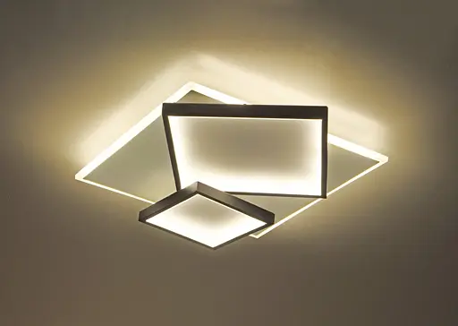 Люстра світлодіодна акрилова Sirius Ш 77768/500*500 WT+BK